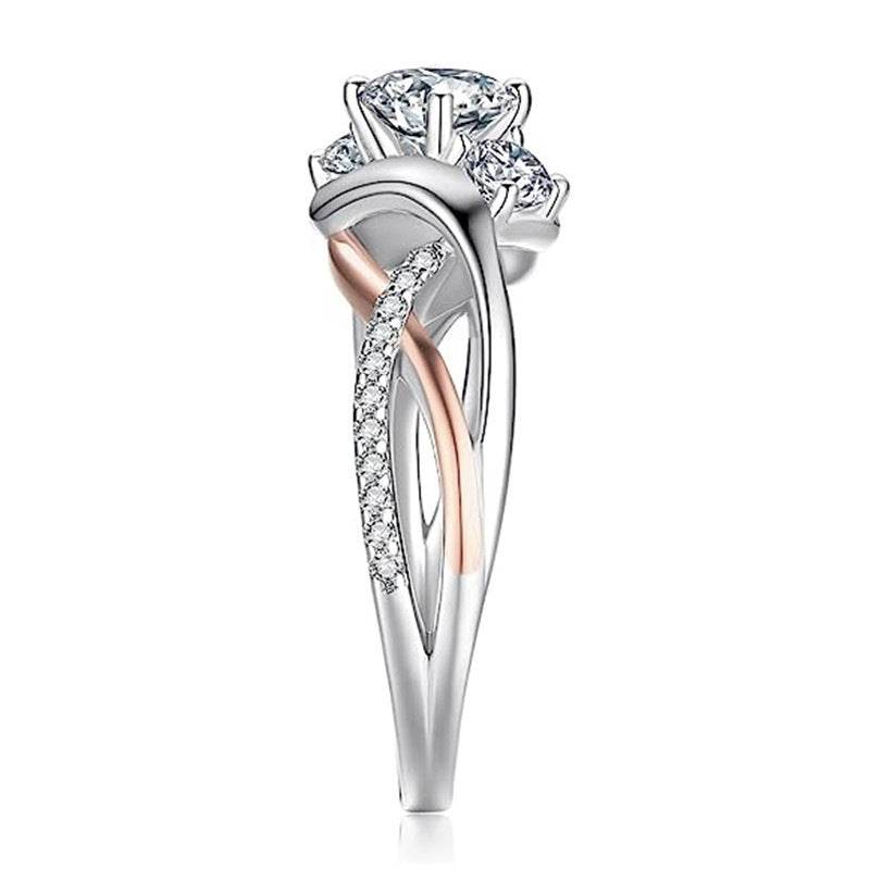 Zircon Shiny Ring For Women Fashion Geometry Pattern - MYLUXURY LANE ENTERPRISE