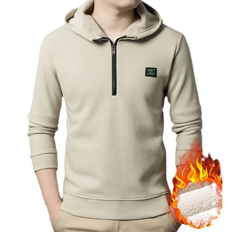 Men's Fleece-lined Breathable Casual And Comfortable Wool Hooded Sweater - MYLUXURY LANE ENTERPRISE