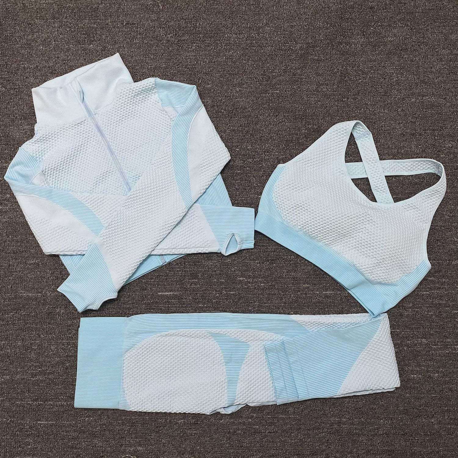 Three-piece Stretch Fitness Pants Sports Yoga Suit - MYLUXURY LANE ENTERPRISE