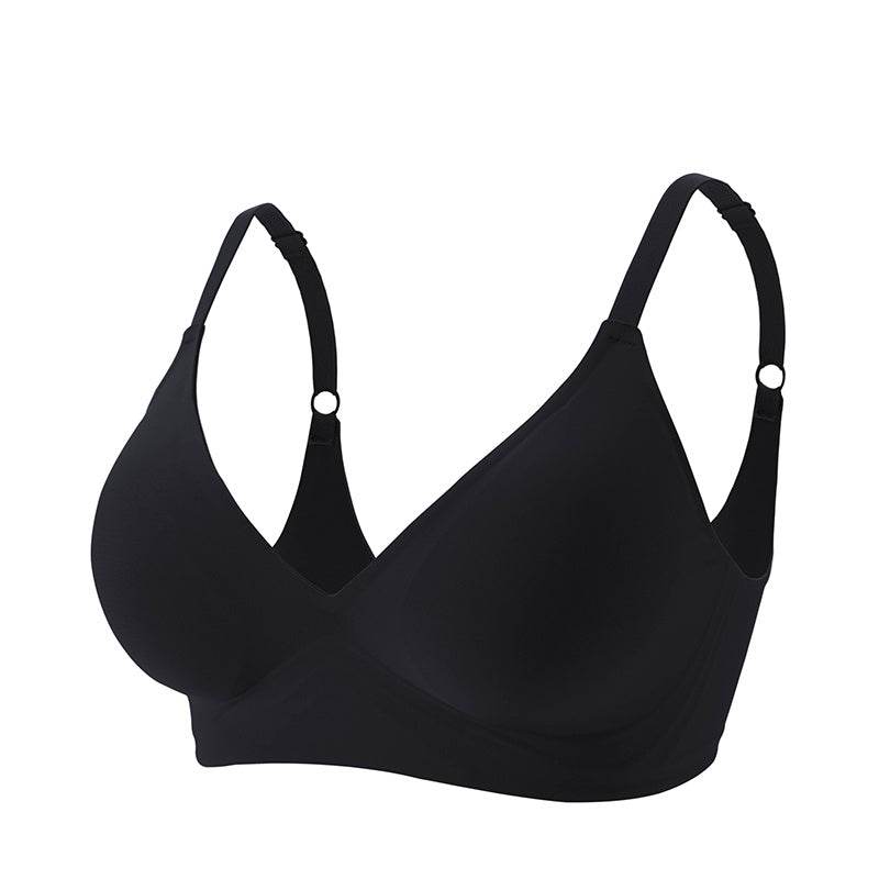 New Jelly Rubber Underwear Female No Steel Ring Small Chest Gather Beautiful Back Seamless Sleep Bra Set - MYLUXURY LANE ENTERPRISE