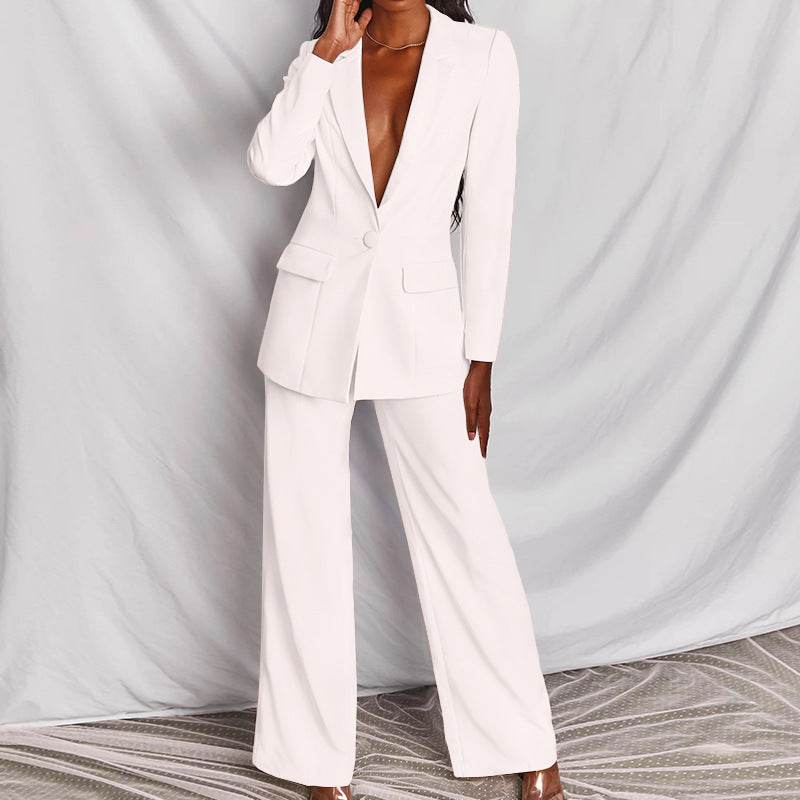 Fashion Business Women's Clothing Long Sleeve Trousers Suit - MYLUXURY LANE ENTERPRISE