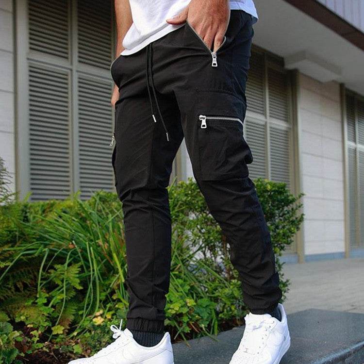 Men's zipper multi-pocket trousers - MYLUXURY LANE ENTERPRISE