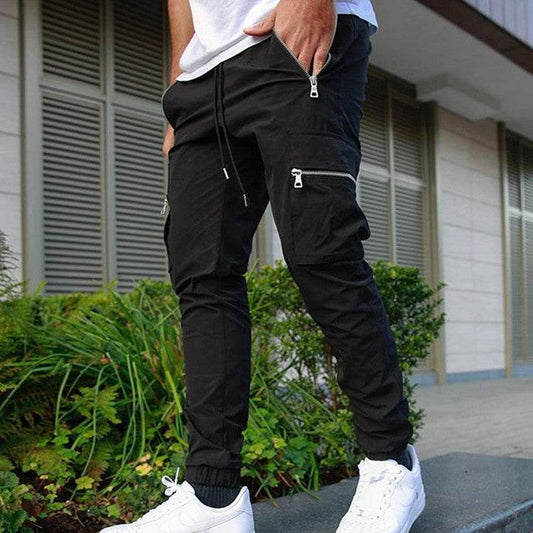 Men's zipper multi-pocket trousers - MYLUXURY LANE ENTERPRISE