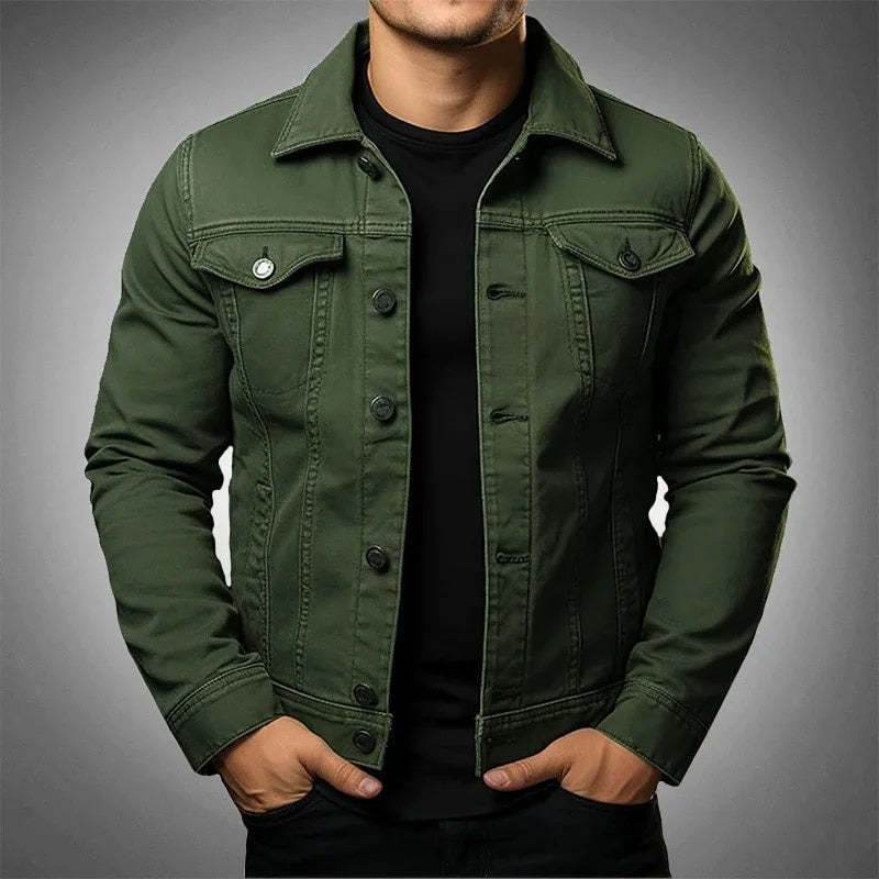 Men's Jacket Denim Coat Tooling Solid Color Thick Coat - MYLUXURY LANE ENTERPRISE