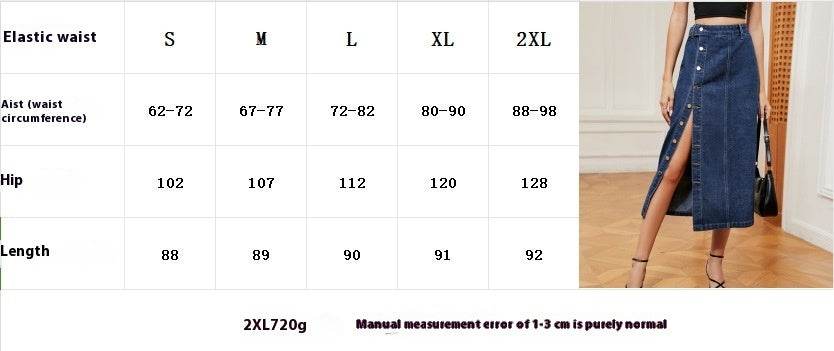 European And American Hot Girls Half Elastic Denim Cargo Pants Casual Skirt - MYLUXURY LANE ENTERPRISE
