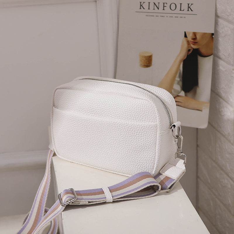 Ladies Trend Solid Color PU Crossbody Shoulder Bag - MYLUXURY LANE ENTERPRISE