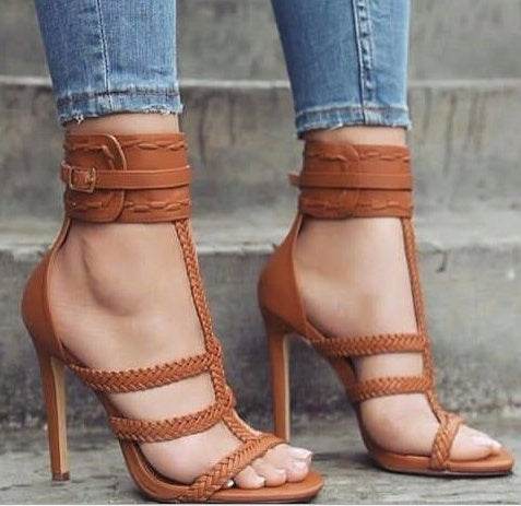 Braid High Heel Sandals - MYLUXURY LANE ENTERPRISE