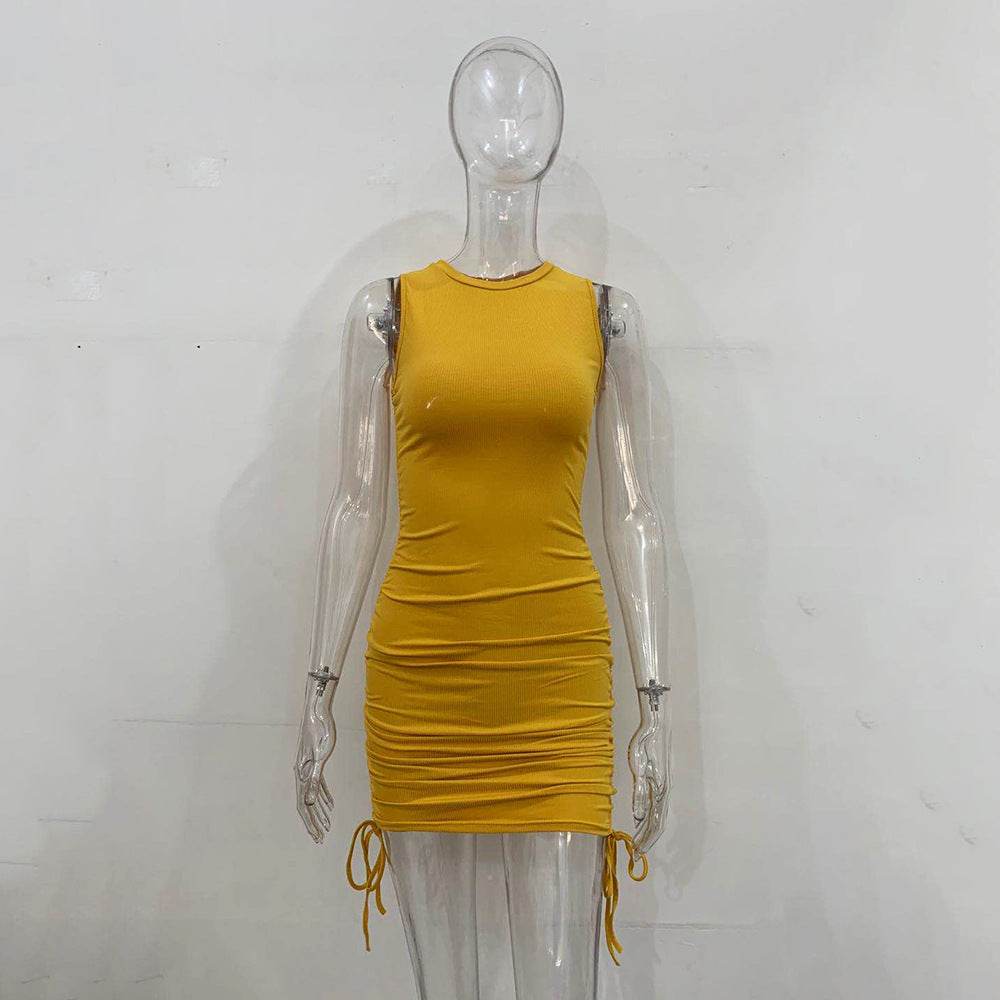 Fashionable And Simple Slim Bag Hip Vest Dress - MYLUXURY LANE ENTERPRISE