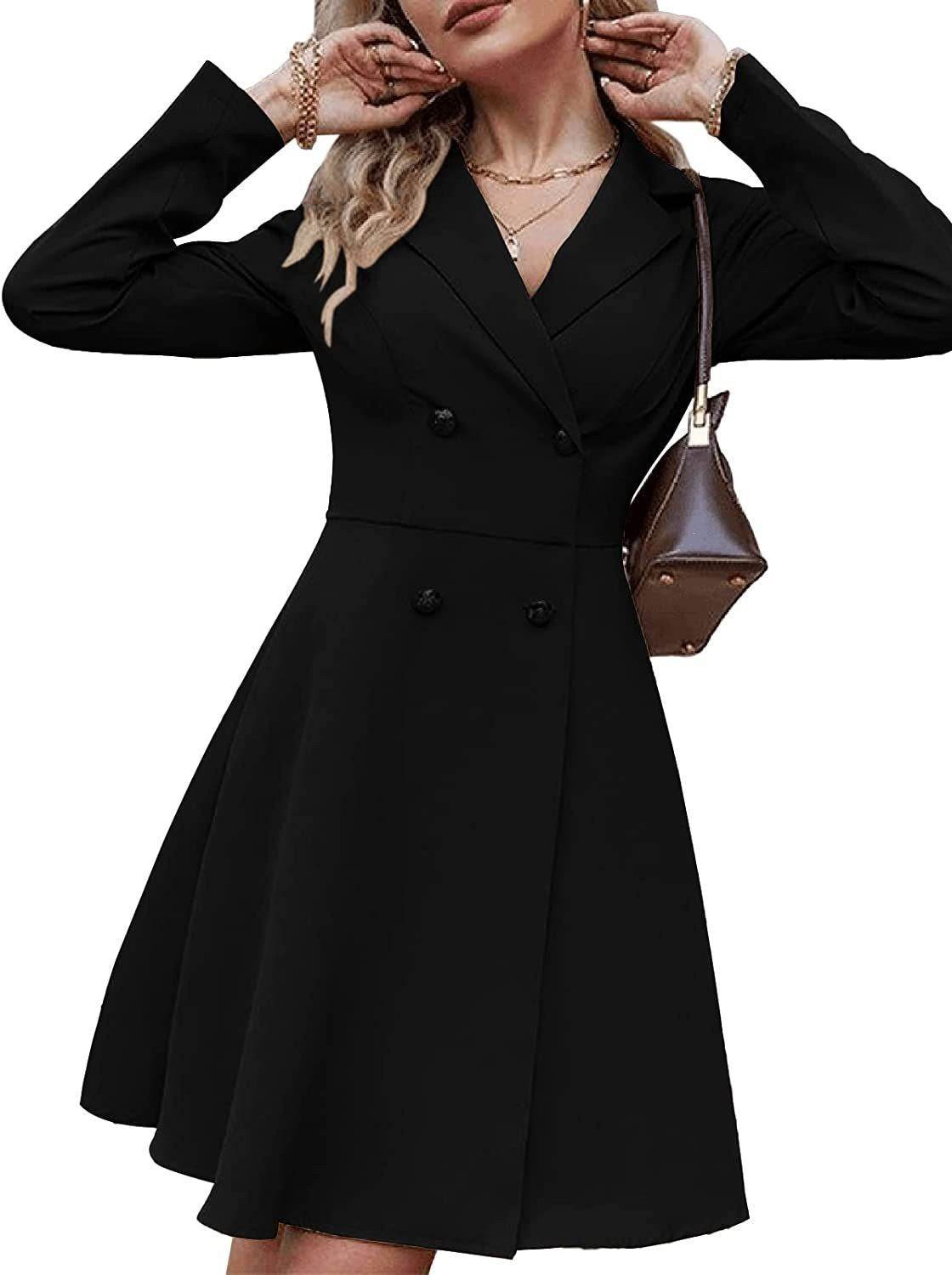 Solid Color Double Breasted Long Sleeve Trench Coat Fashion Slim Coat - MYLUXURY LANE ENTERPRISE