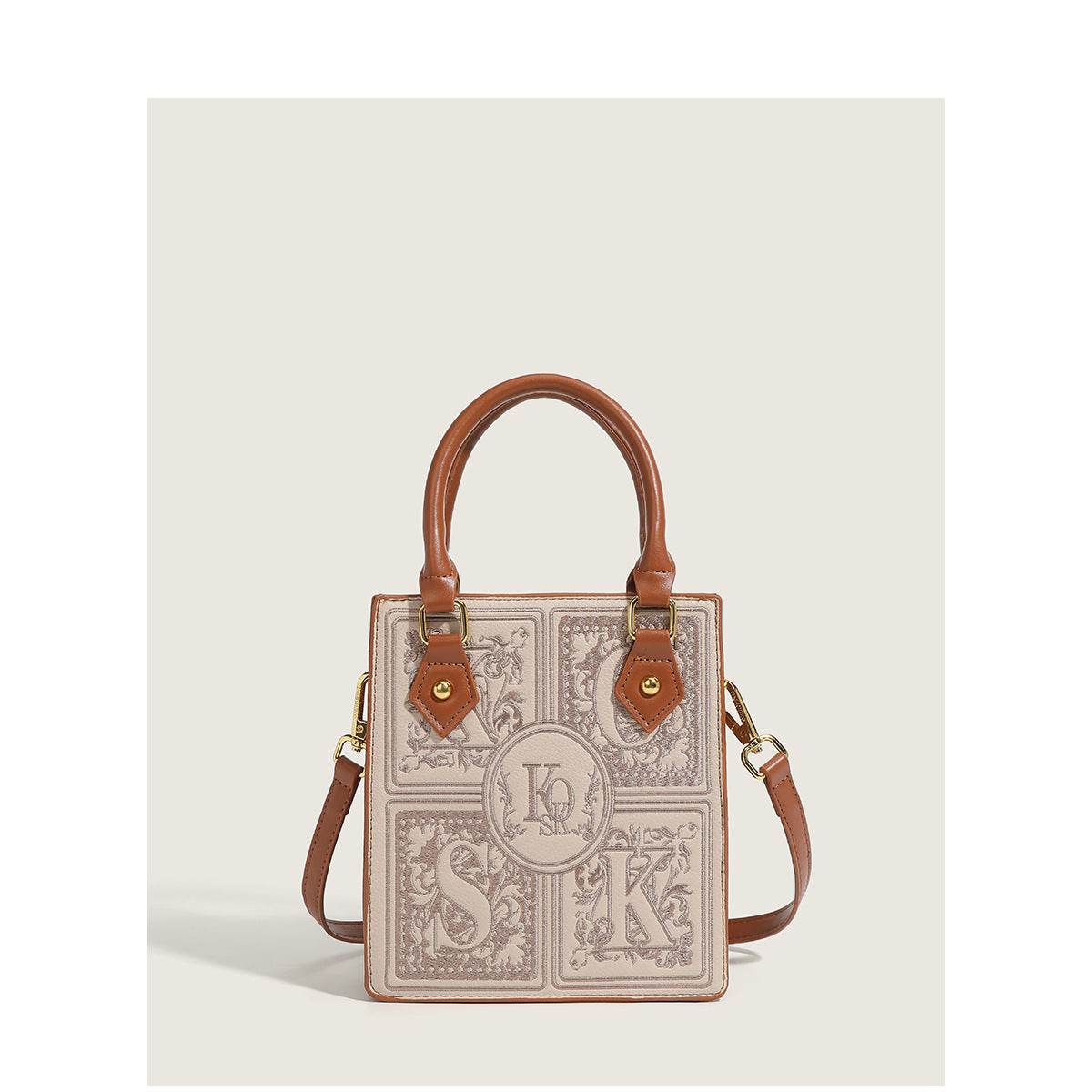Early Autumn Popular Embroidered Portable Small Square Messenger Bag - MYLUXURY LANE ENTERPRISE