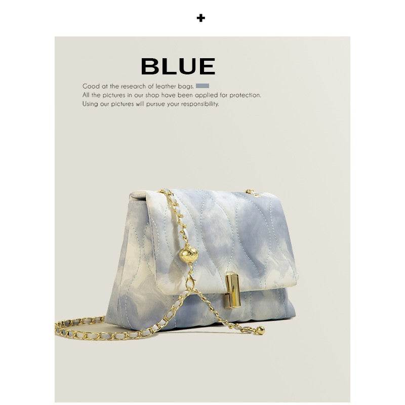 Texture Chain Crossbody Shoulder Small Square Bag - MYLUXURY LANE ENTERPRISE