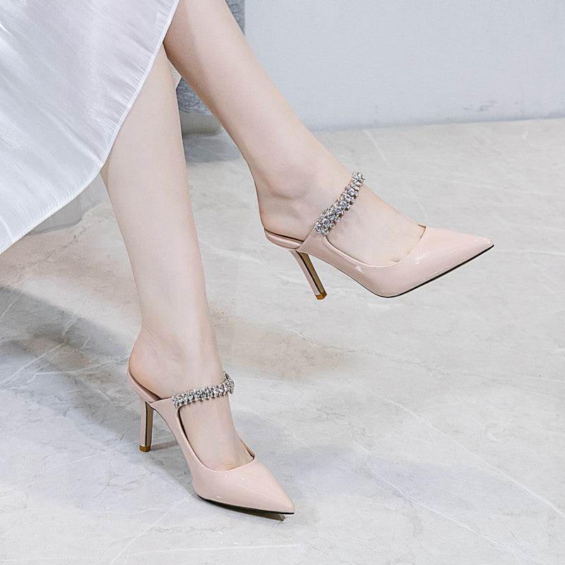 European And American New Pointed Rhinestone High Heels Sexy Back Space - MYLUXURY LANE ENTERPRISE