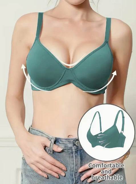 Push Up Breast Holding Thin Cup Bra With Steel Ring - MYLUXURY LANE ENTERPRISE