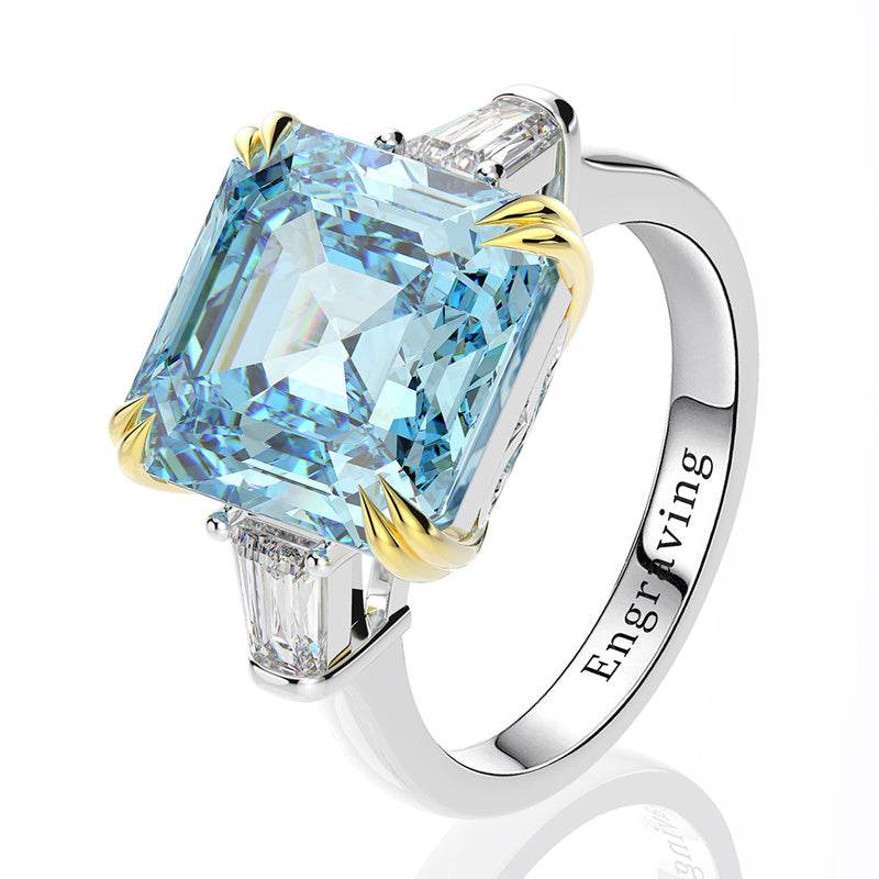 S925 Silver European And American Luxury Square Ring - MYLUXURY LANE ENTERPRISE