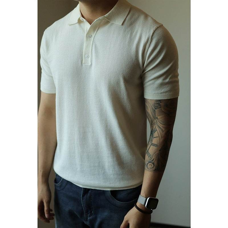 Men's Slim Fit Casual American Retro Fashion Minimalism T-shirt - MYLUXURY LANE ENTERPRISE