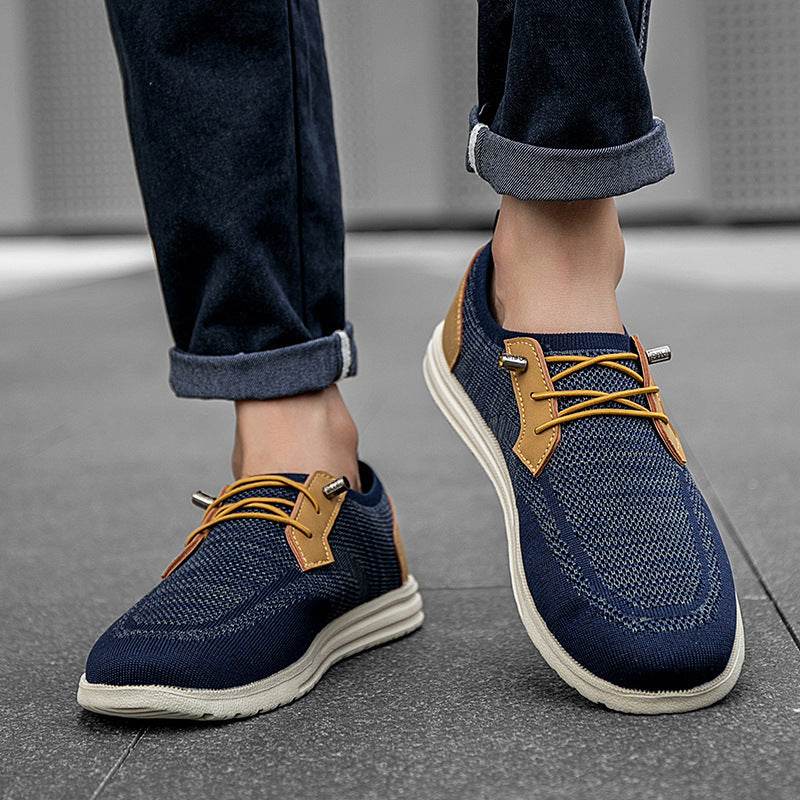 Casual Slip-on Mesh Shoes Lightweight Breathable Loafers Men Walking Running Sports Shoes - MYLUXURY LANE ENTERPRISE