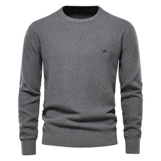 Men's Fashion Casual Round Neck Pullover Sweater - MYLUXURY LANE ENTERPRISE