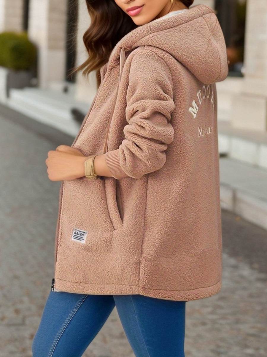 Fleece-lined Mid-length Cashmere Hoodie - MYLUXURY LANE ENTERPRISE
