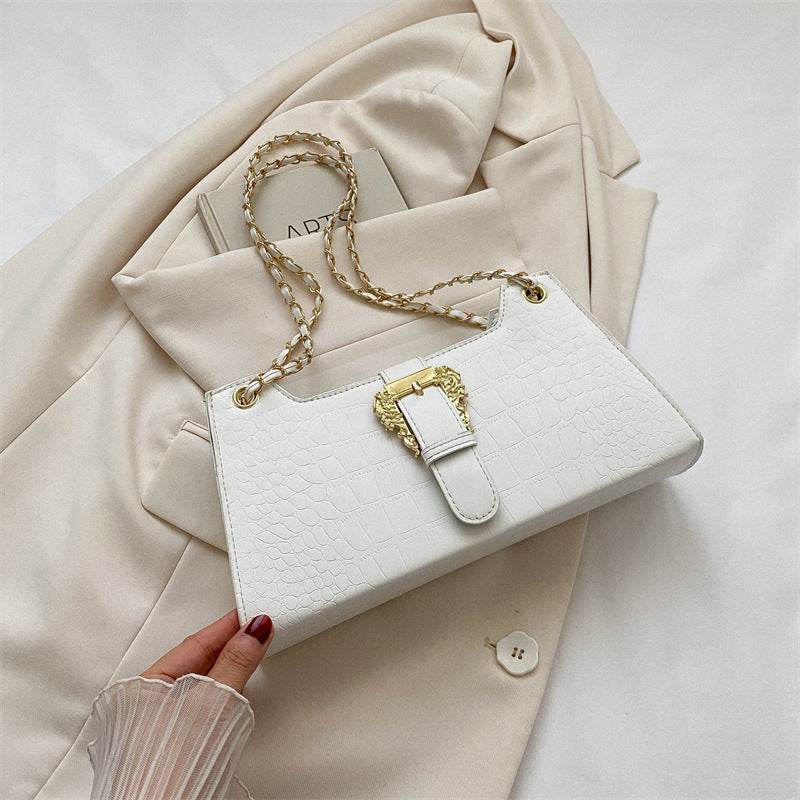 Women's Fashion Simple Chain Fashion Bag Shoulder Bag Casual Trend Crossbody Small Square Bag - MYLUXURY LANE ENTERPRISE