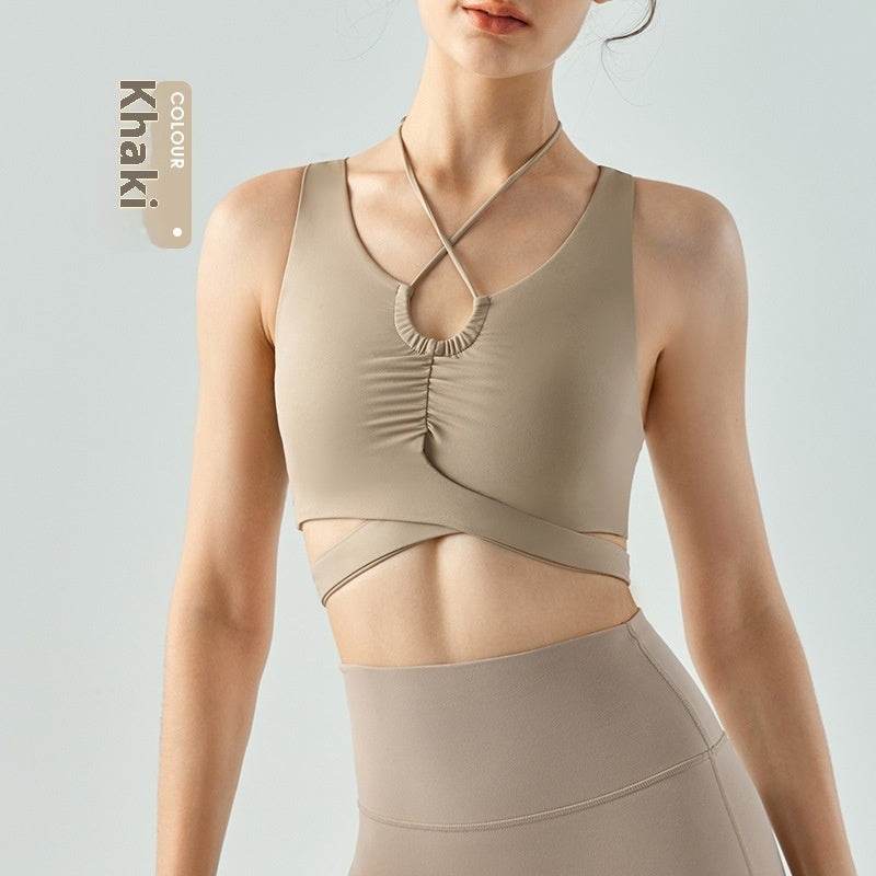 Women's Stylish Water Drop Collar Semi-fixed Cup Chest Pad Vest - MYLUXURY LANE ENTERPRISE