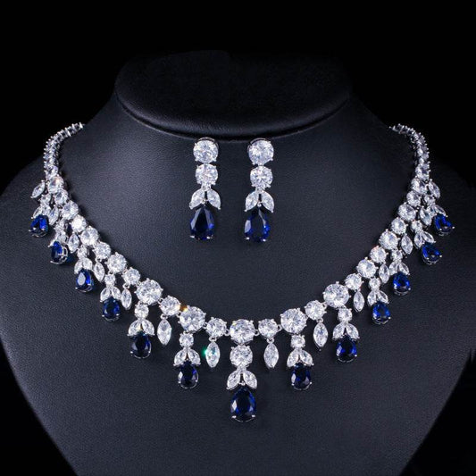 Luxury Water Drop Big Suit Super Flash AAA Zircon Bridal Party Dress High-end Accessories - MYLUXURY LANE ENTERPRISE