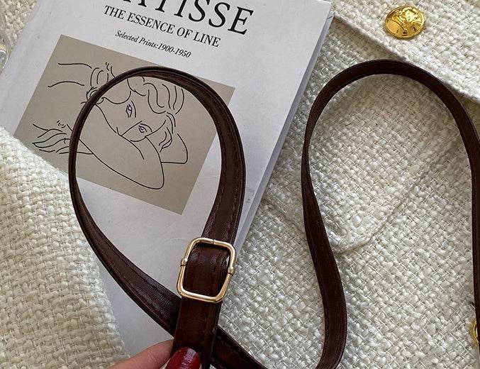 One-shoulder Fashion Trendy Plaid Cross-body Small Square Bag - MYLUXURY LANE ENTERPRISE