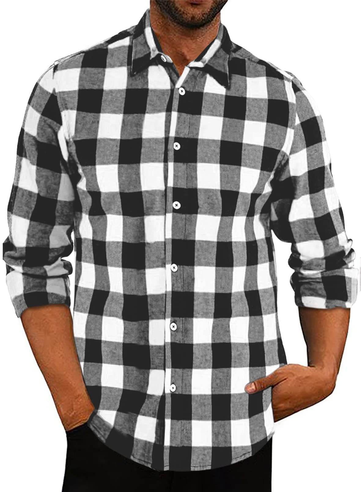 New Men's Plaid Lapel Shirt - MYLUXURY LANE ENTERPRISE