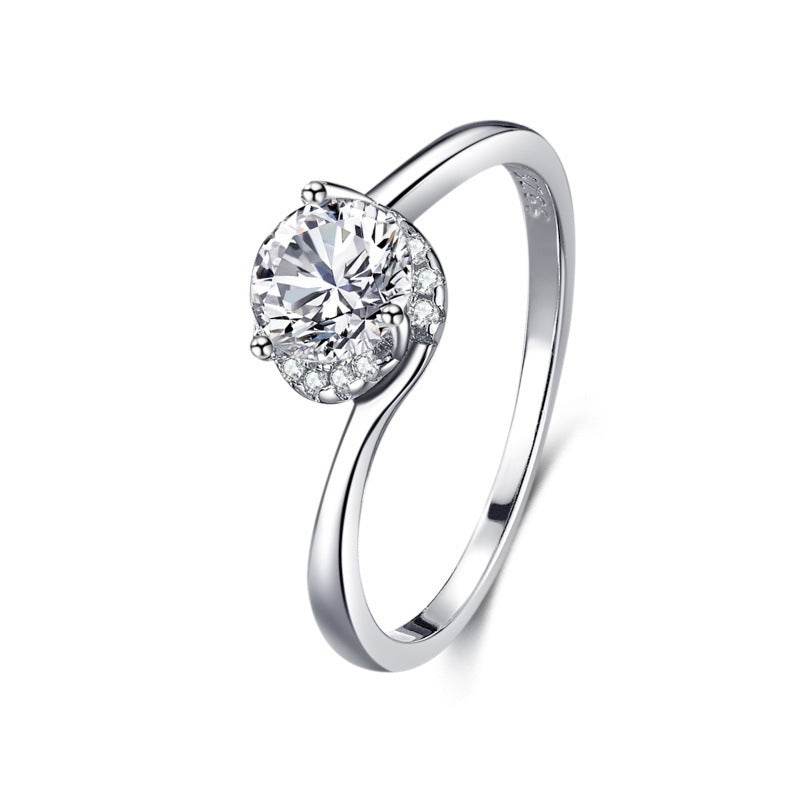 S925 Silver Classic Micro-inlaid Diamond Ring - MYLUXURY LANE ENTERPRISE