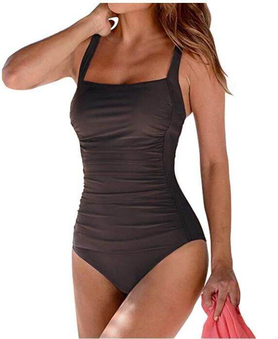 Women's swimwear with solid shoulder straps - MYLUXURY LANE ENTERPRISE