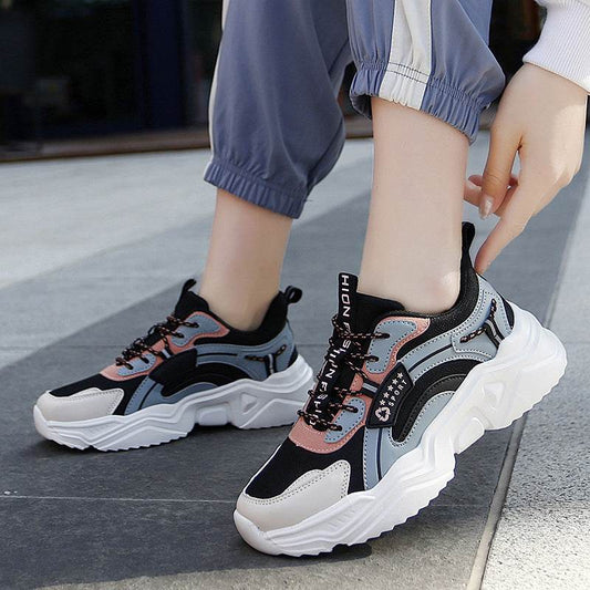 Spring And Summer Casual Thick-soled Sports Shoes Net Red Trendy Shoes White Shoes Women - MYLUXURY LANE ENTERPRISE
