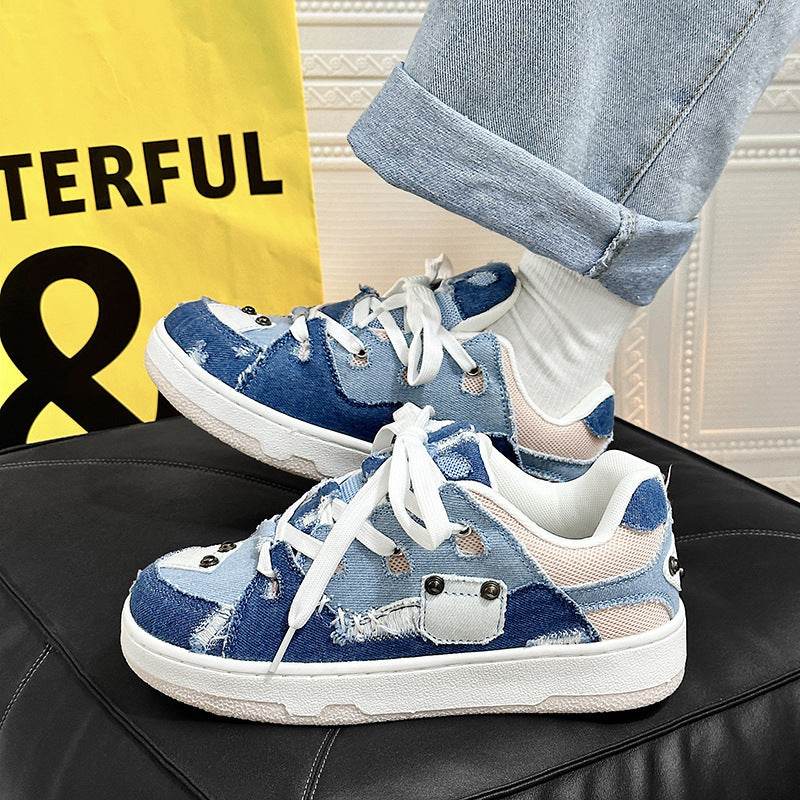 Denim Canvas Cold Glue Bread Shoes - MYLUXURY LANE ENTERPRISE