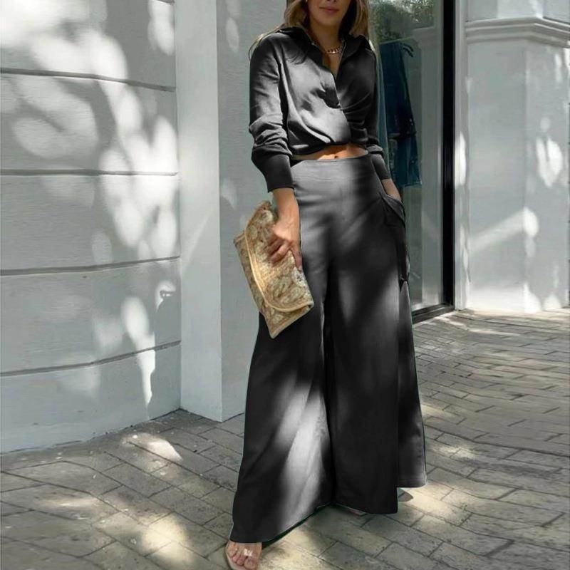 Solid Color Loose Pockets Fashion Casual Set - MYLUXURY LANE ENTERPRISE