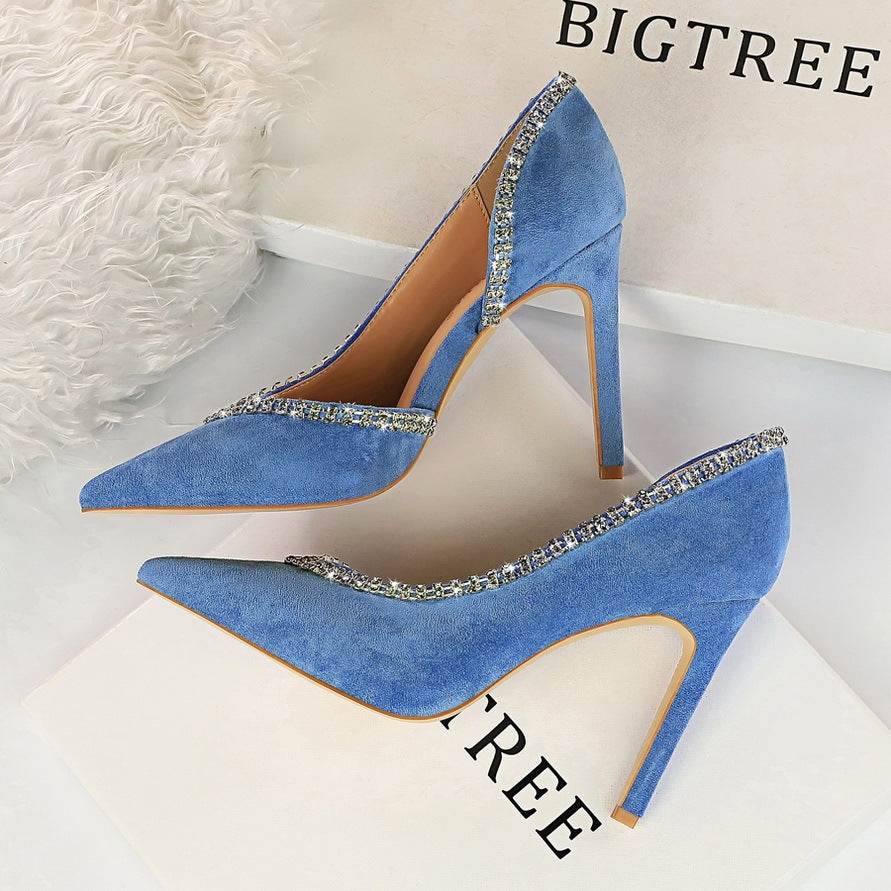 Suede hollow high heels - MYLUXURY LANE ENTERPRISE