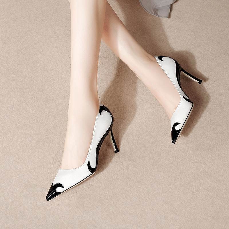 Women's Korean-style Fashionable Pointed Low-cut Stiletto Heel Slip-on High Heels - MYLUXURY LANE ENTERPRISE