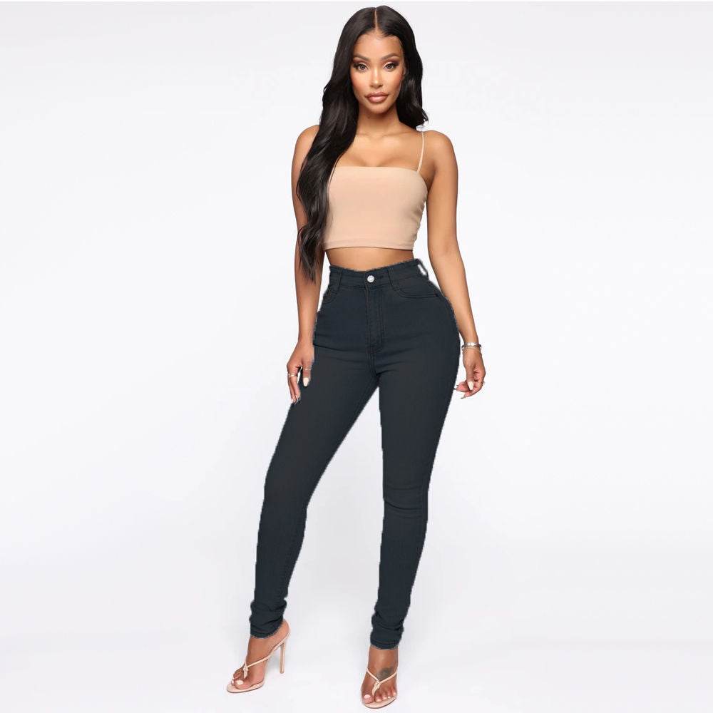 Slimming Jeans Pants For Women High Waist Trousers With Pockets - MYLUXURY LANE ENTERPRISE