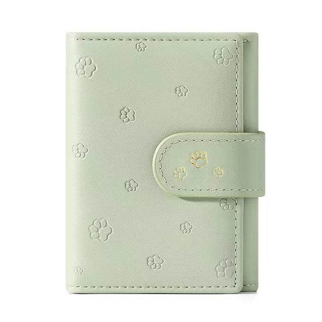 Fashion Small Paw Print Wallets Women Soft PU Leather Card Holder Purses - MYLUXURY LANE ENTERPRISE