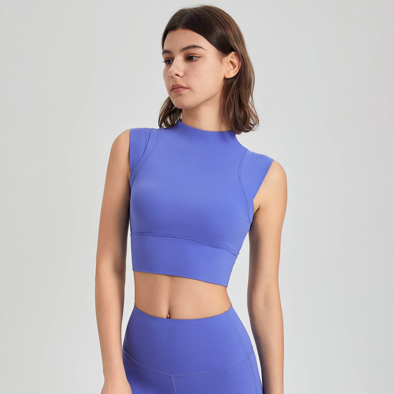 High Elastic Shockproof Running Exercise Underwear Turtleneck Fixed Cup Yoga Clothes Bra Vest - MYLUXURY LANE ENTERPRISE