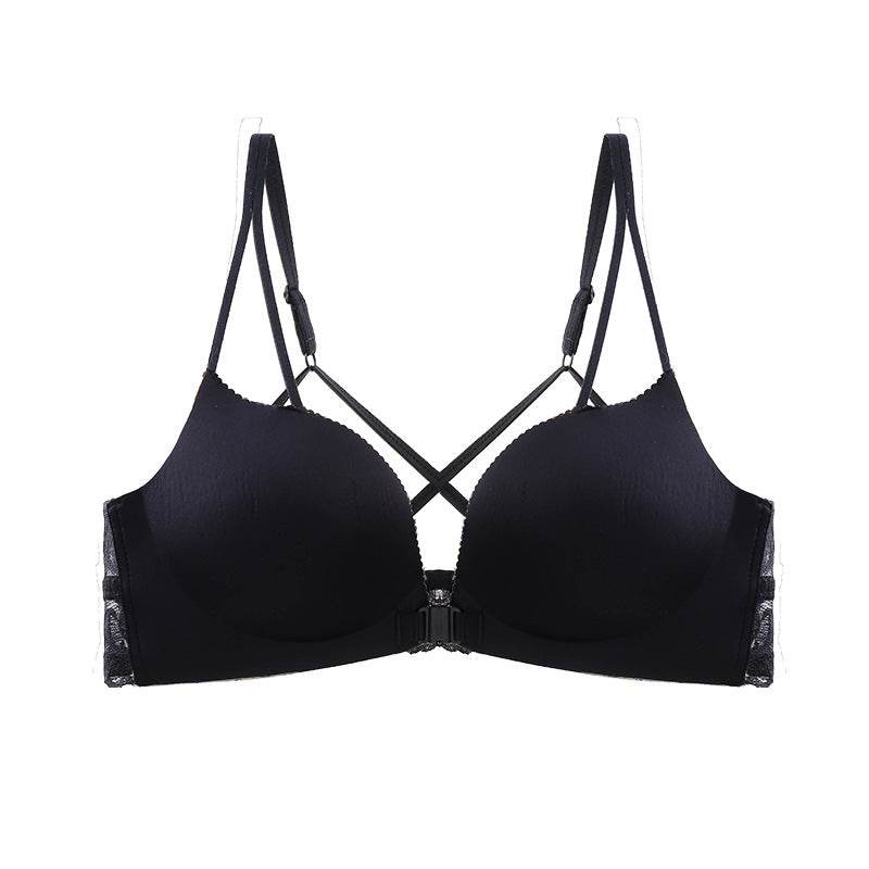 Front Button Underwear Women Without Steel Ring Gathering Bra - MYLUXURY LANE ENTERPRISE