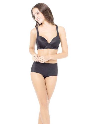 Dashing Black Plunge T-shirt Bra Boyshort Set - MYLUXURY LANE ENTERPRISE