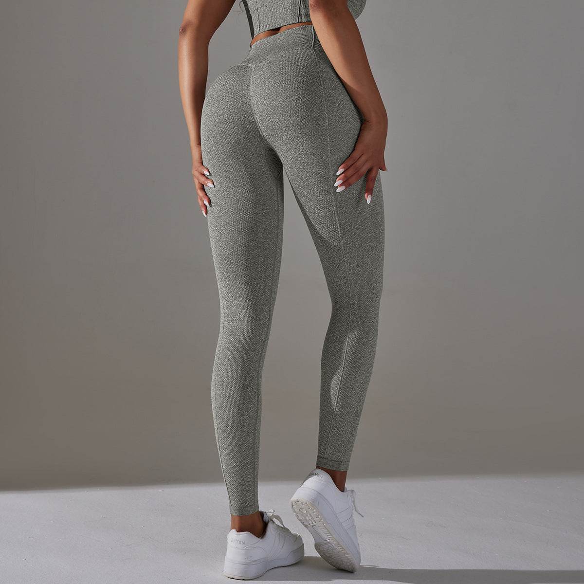 Women's Fashion Seamless Knitted Hip High Waist Belly Contracting Yoga Pants - MYLUXURY LANE ENTERPRISE