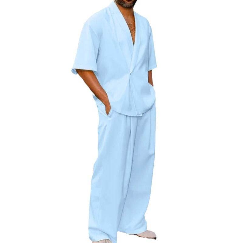 Fashion Personality Men Casual Polo Collar Suit - MYLUXURY LANE ENTERPRISE