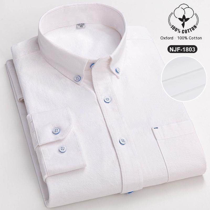 Casual Oxford Men's Full Cotton Shirt - MYLUXURY LANE ENTERPRISE