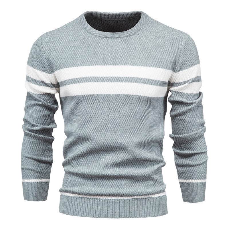 Fashion Casual Striped Men's Sweater - MYLUXURY LANE ENTERPRISE