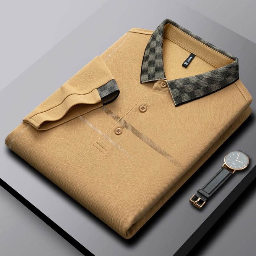 Lapel Embroidery Short Sleeve Casual Men's Business Polo Shirt - MYLUXURY LANE ENTERPRISE