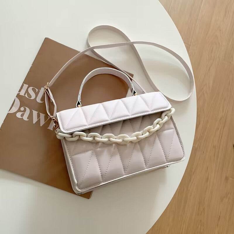 Trendy Simple Textured Shoulder Messenger Bag - MYLUXURY LANE ENTERPRISE