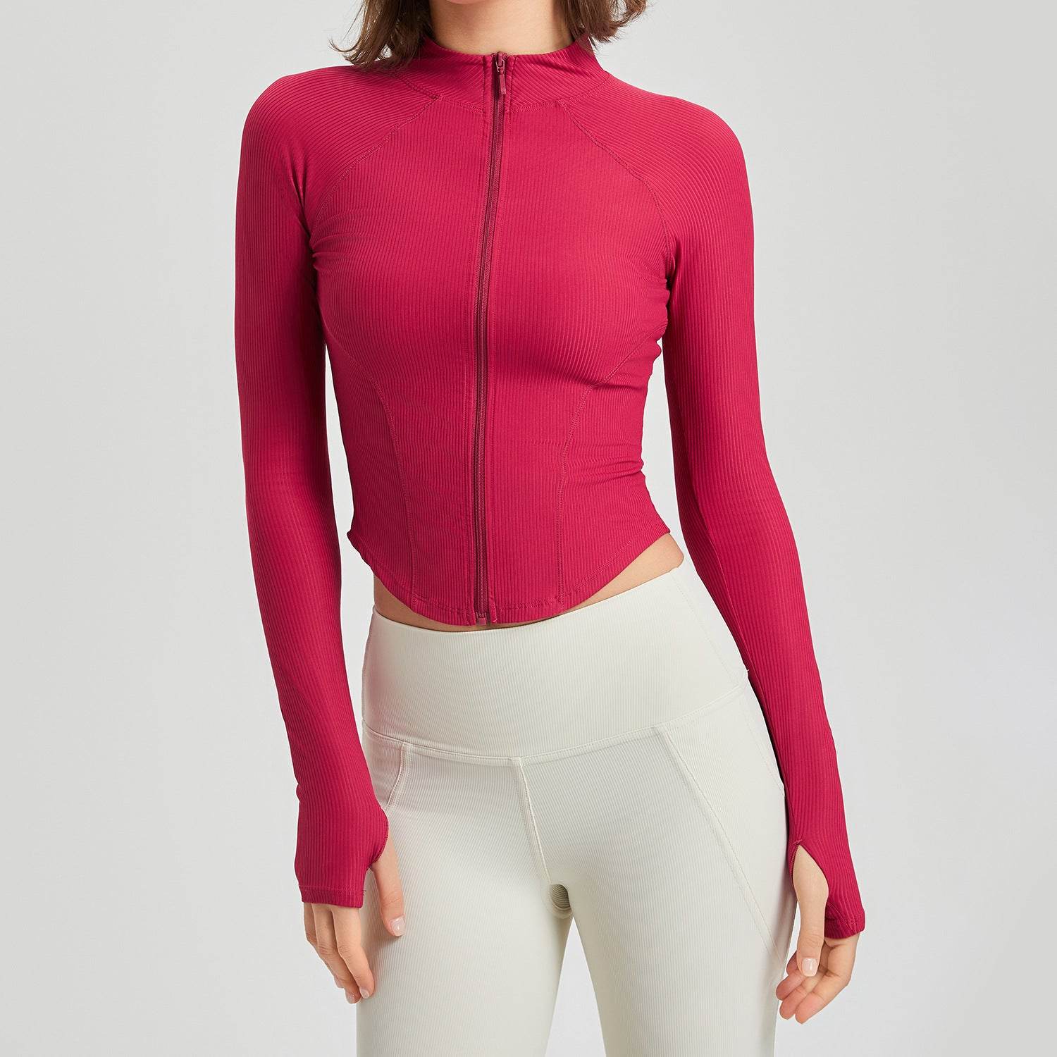 Shaping Yoga Clothes Women's Casual Jacket Long-sleeved Zipper Skin-friendly Sports Fitness Top - MYLUXURY LANE ENTERPRISE