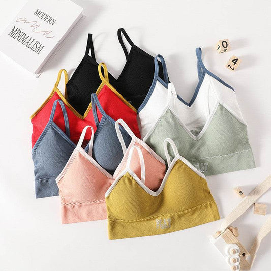 Beauty Back Thread No Steel Ring Bra Base Girl Underwear Student Vest - MYLUXURY LANE ENTERPRISE
