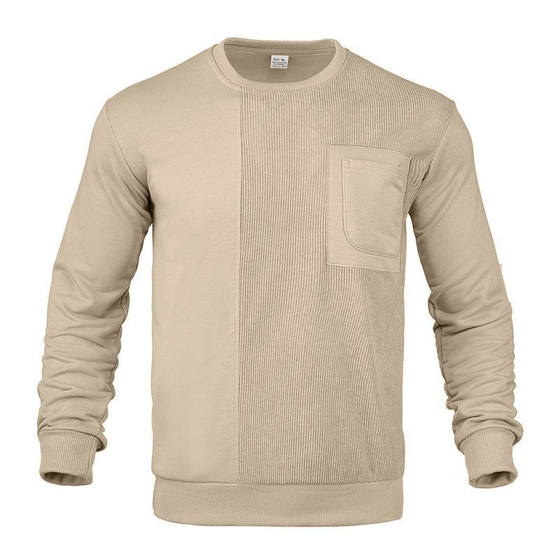 Patchwork Round Neck Men's Casual Sweatshirt - MYLUXURY LANE ENTERPRISE
