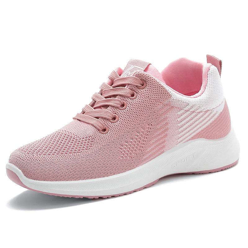 Women's Breathable Flying Woven Lace-up Fashionable Sports Shoes - MYLUXURY LANE ENTERPRISE