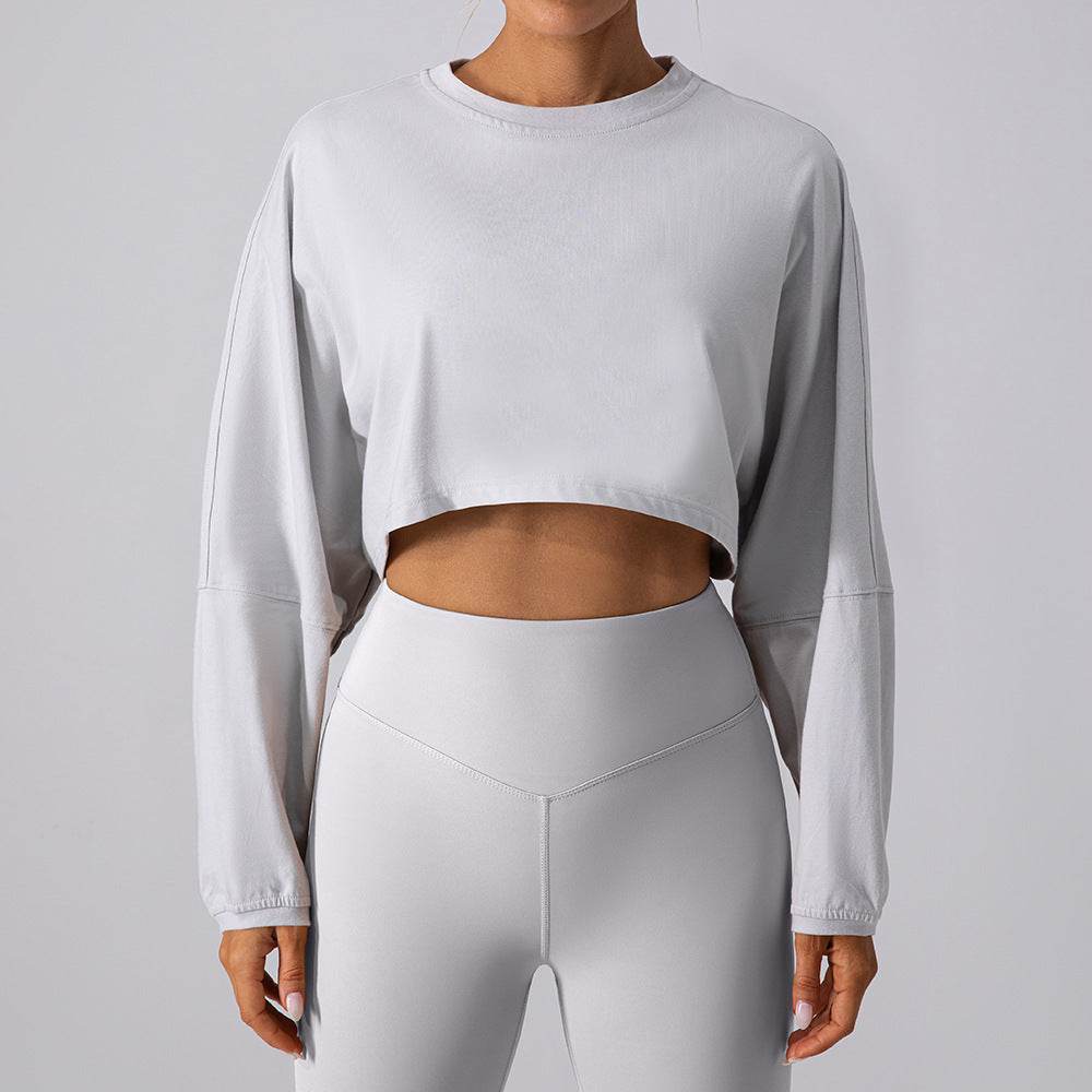 Women's Short Sports Round Neck Sweater T-shirt - MYLUXURY LANE ENTERPRISE